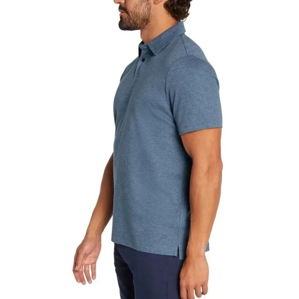 Banana Republic Men's XL Luxe Touch Performance Polo Shirt Blue N0720